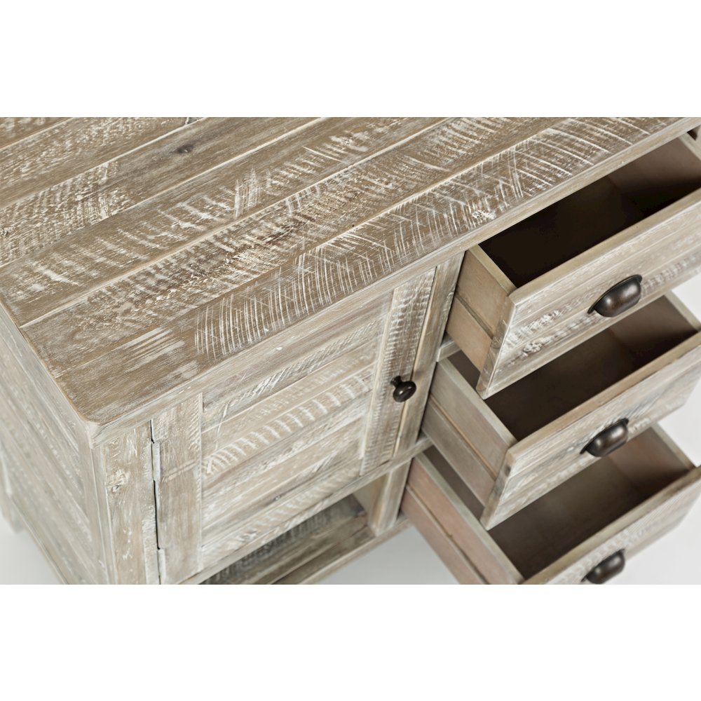 Artisan's Craft Rustic Farmhouse Distressed Acacia Accent Chest. Picture 4