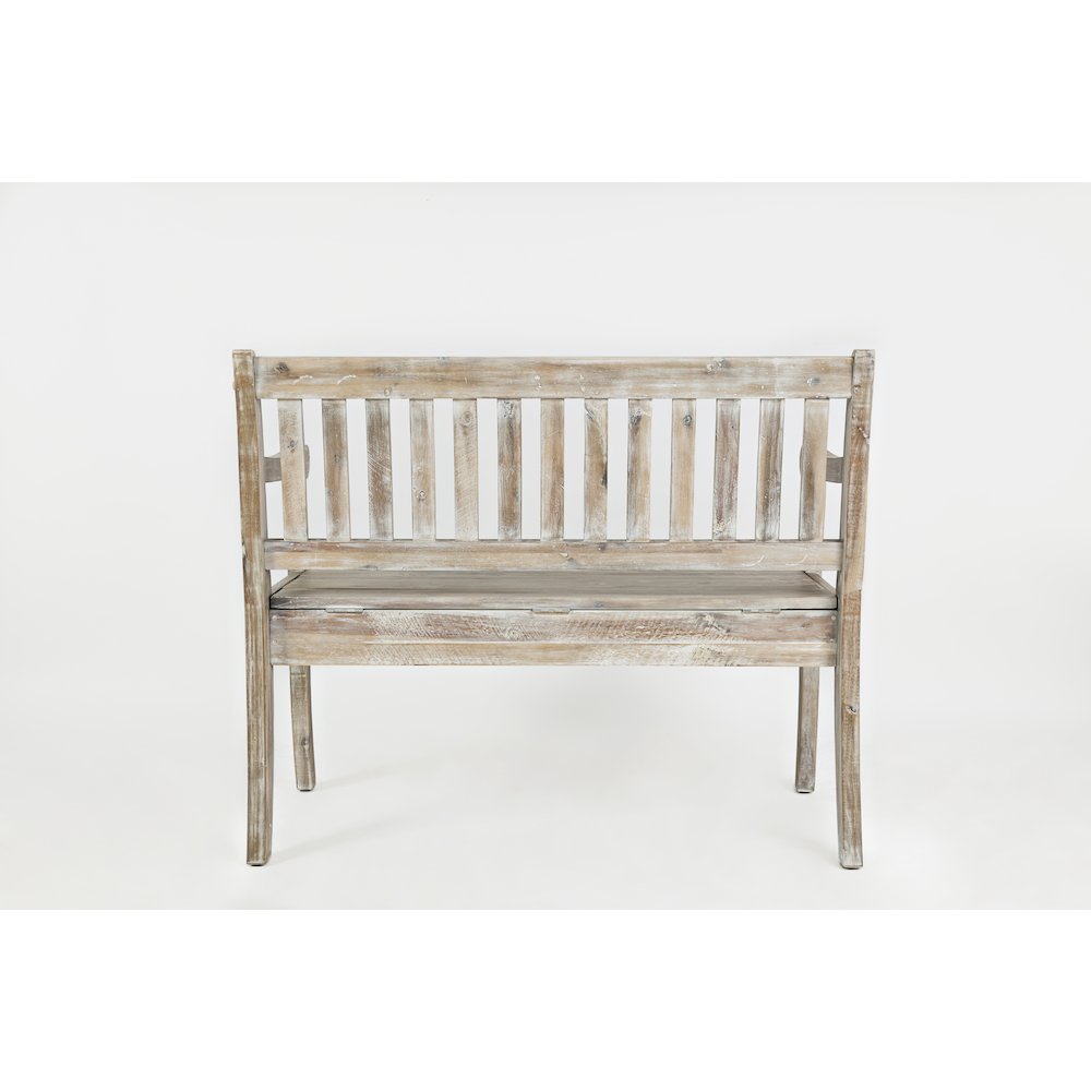 Artisan's Craft 42" Rustic Farmhouse Distressed Solid Wood Storage Bench. Picture 7