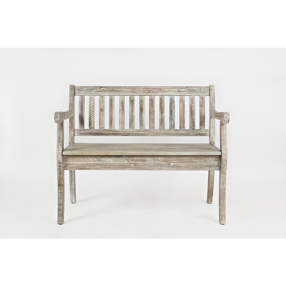 Artisan's Craft 42" Rustic Farmhouse Distressed Solid Wood Storage Bench. Picture 1