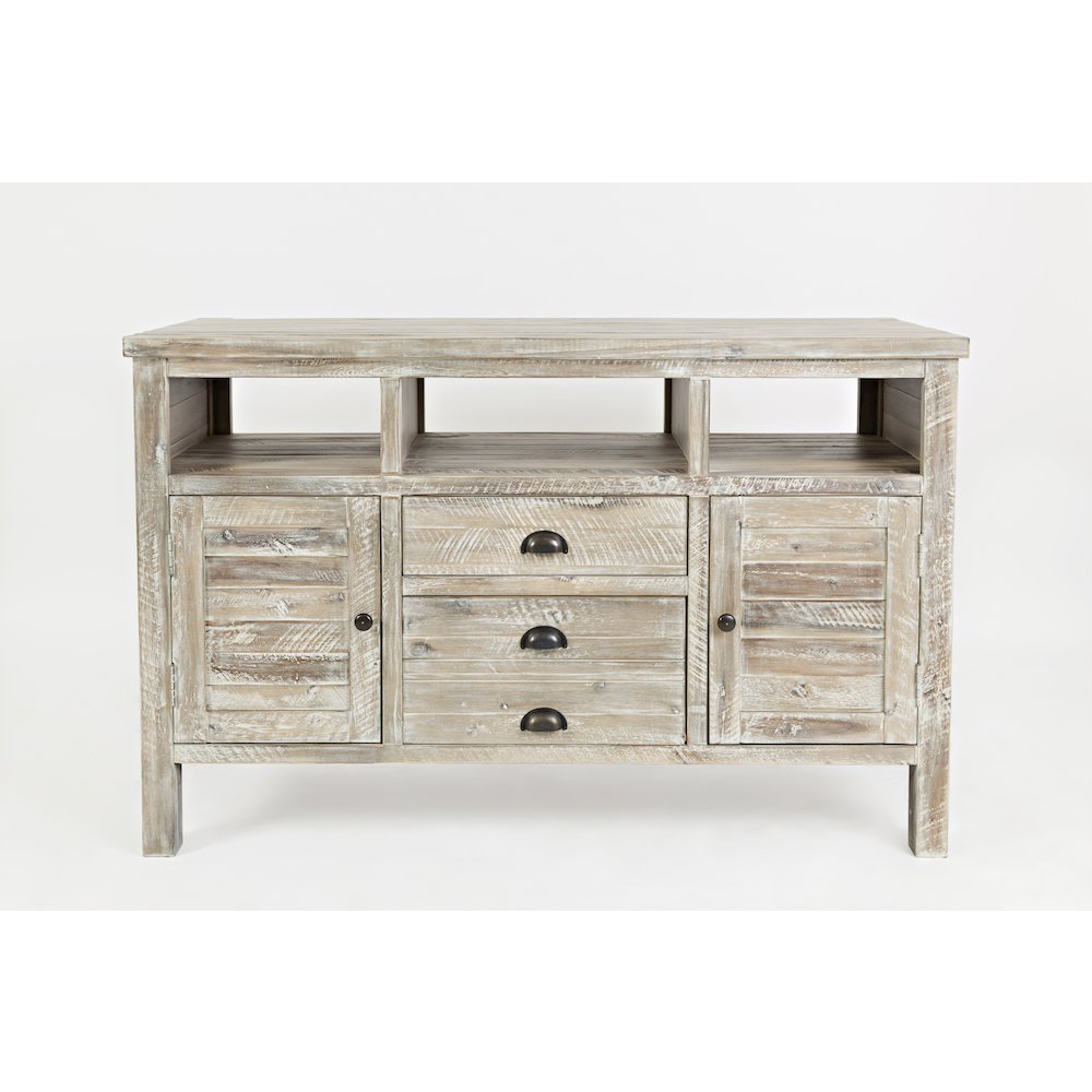 50" Rustic Farmhouse Solid Wood Distressed Media Console TV Stand. Picture 1