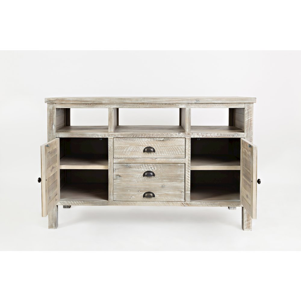 50" Rustic Farmhouse Solid Wood Distressed Media Console TV Stand. Picture 6