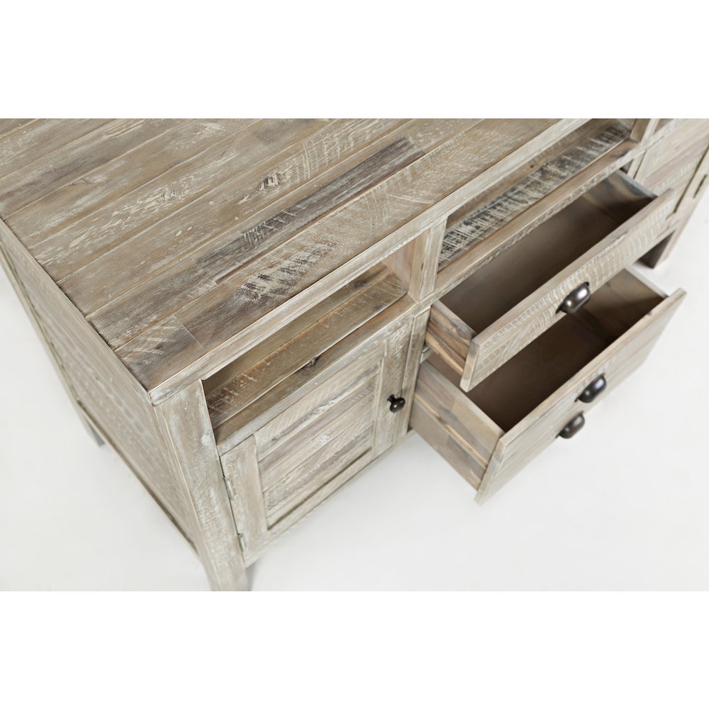 50" Rustic Farmhouse Solid Wood Distressed Media Console TV Stand. Picture 4