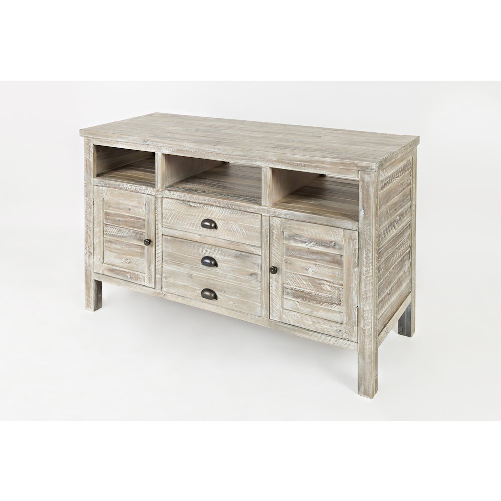 50" Rustic Farmhouse Solid Wood Distressed Media Console TV Stand. Picture 2