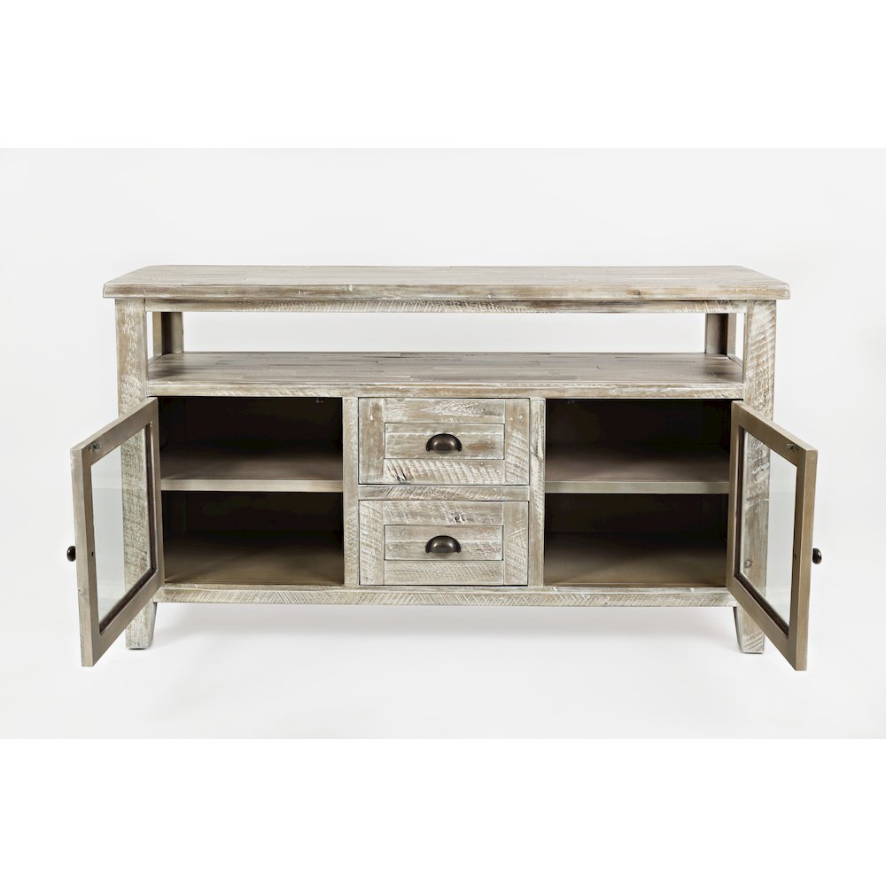 70" Rustic Farmhouse Solid Wood Distressed Media Console TV Stand. Picture 6
