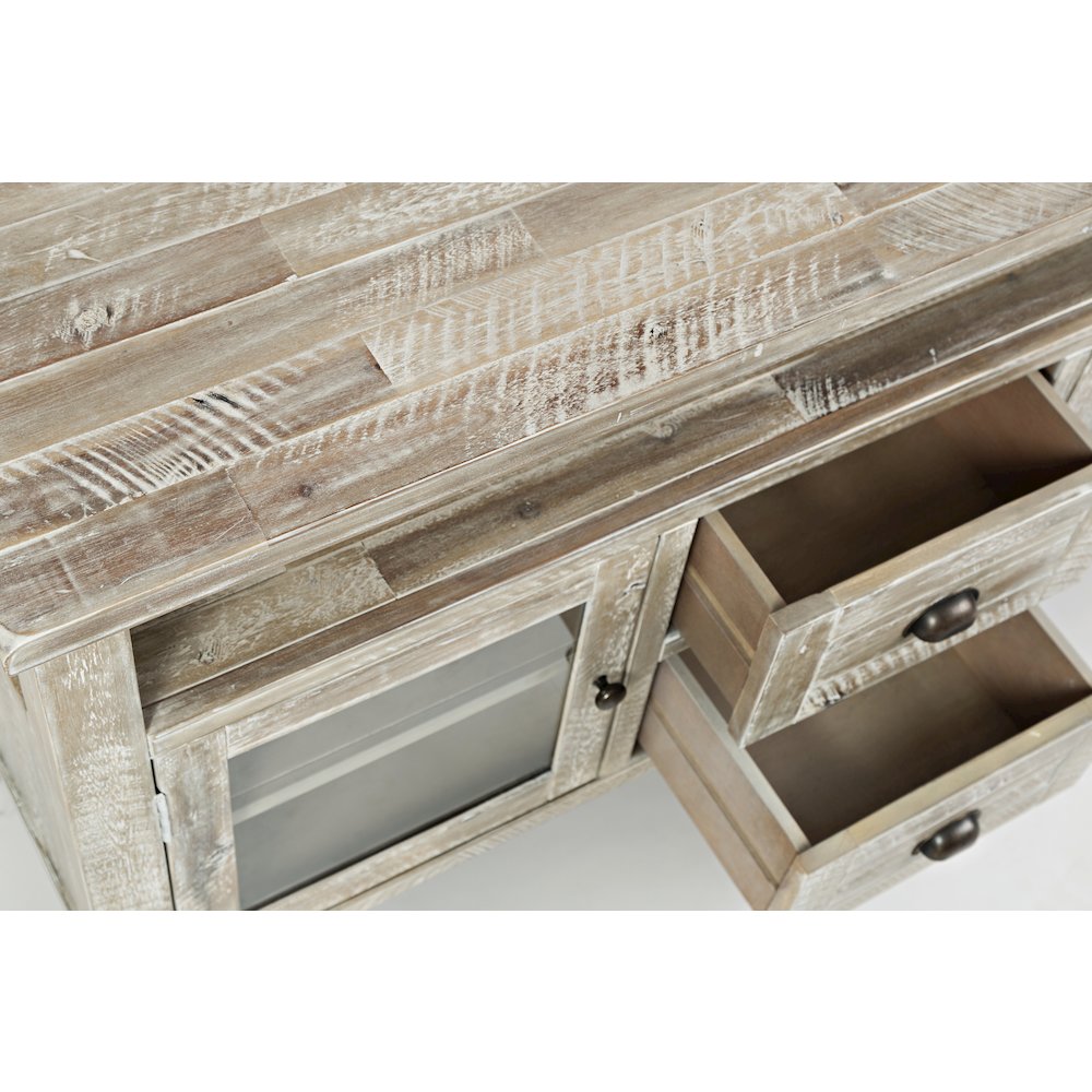 70" Rustic Farmhouse Solid Wood Distressed Media Console TV Stand. Picture 4