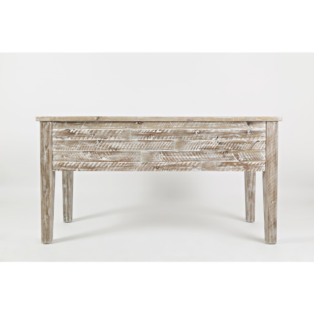 Artisan's Craft Rustic Farmhouse Distressed Solid Wood 5-Drawer Desk. Picture 8