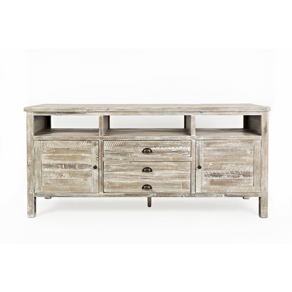 Artisan's Craft Rustic Farmhouse Distressed Acacia Media Console 70". Picture 1