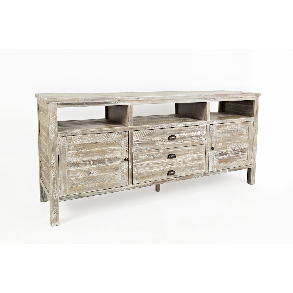 Artisan's Craft Rustic Farmhouse Distressed Acacia Media Console 70". Picture 3