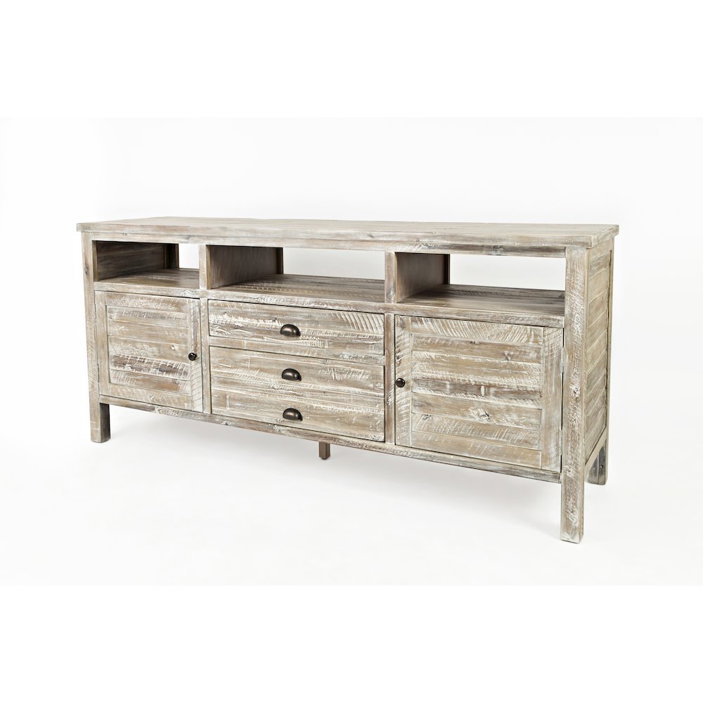 Artisan's Craft Rustic Farmhouse Distressed Acacia Media Console 70". Picture 2