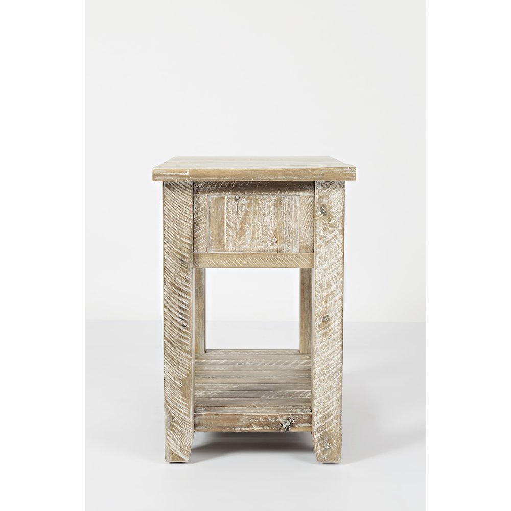 Artisan's Craft Rustic Farmhouse Distressed Solid Wood Chairside Table. Picture 7