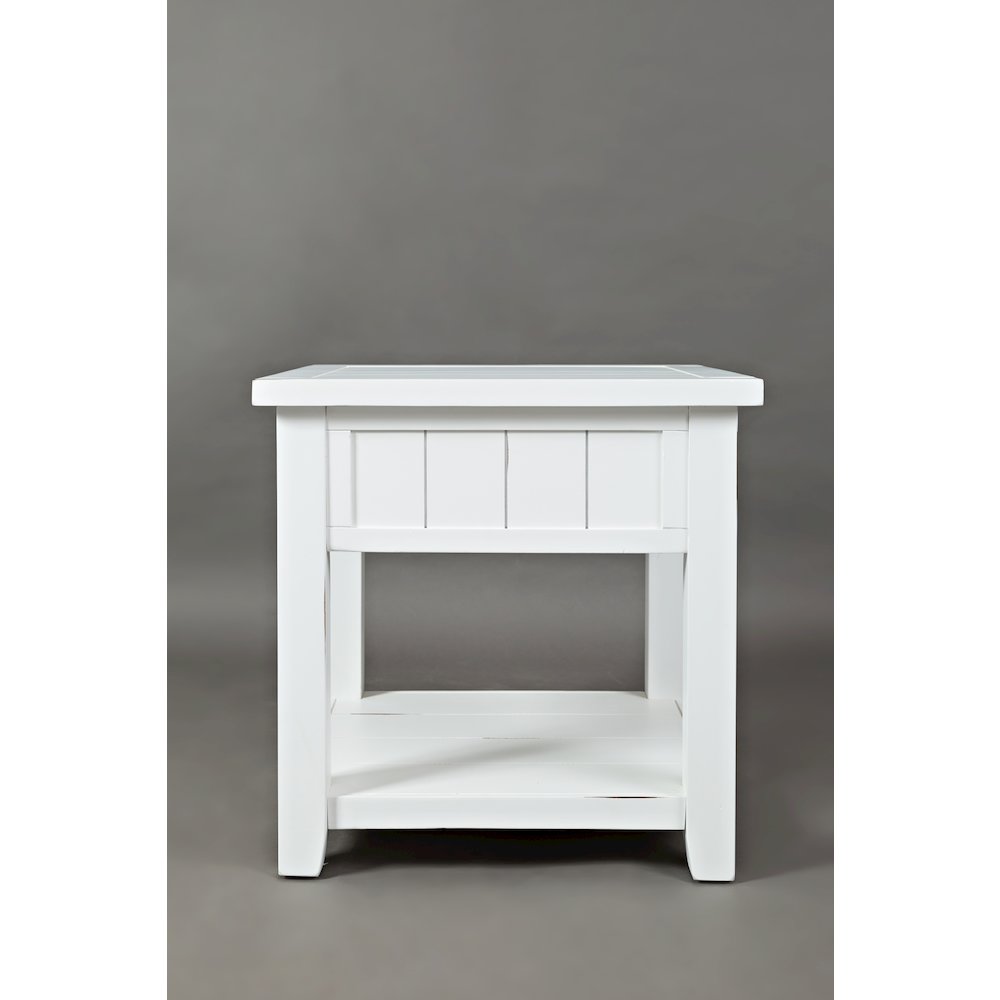 Artisan's Craft Rustic Farmhouse Distressed Acacia End Table. Picture 7