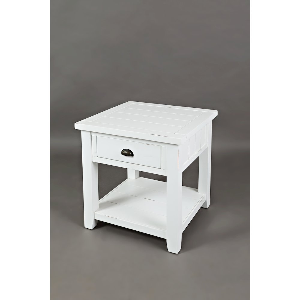 Artisan's Craft Rustic Farmhouse Distressed Acacia End Table. Picture 2