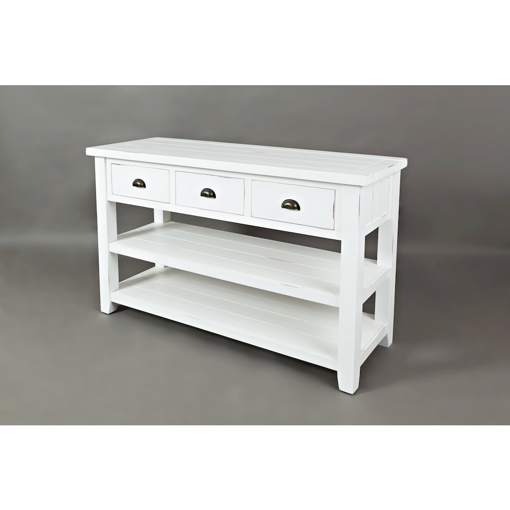 Artisan's Craft Rustic Farmhouse Distressed Solid Wood 50" Sofa Table. Picture 2