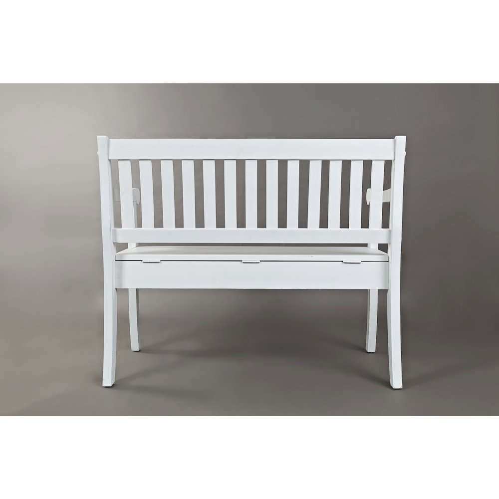 Artisan's Craft 42" Rustic Farmhouse Distressed Solid Wood Storage Bench. Picture 6