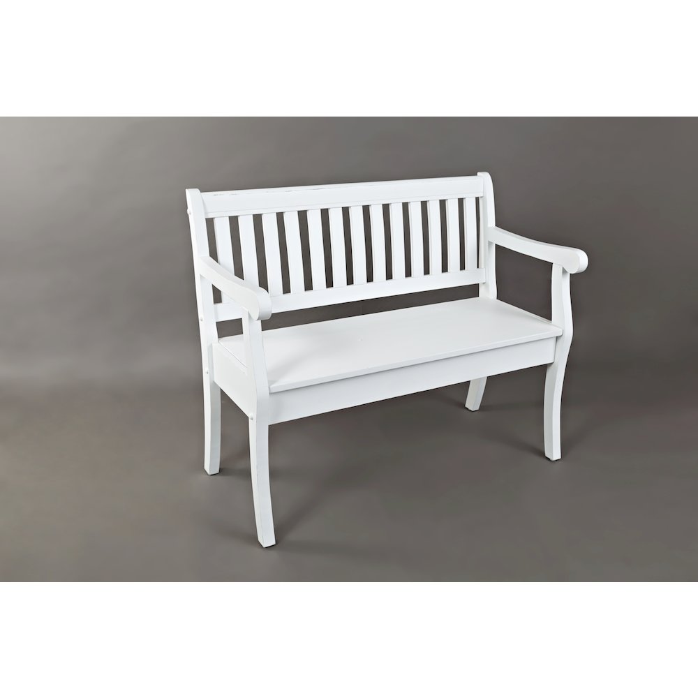 Artisan's Craft 42" Rustic Farmhouse Distressed Solid Wood Storage Bench. Picture 2