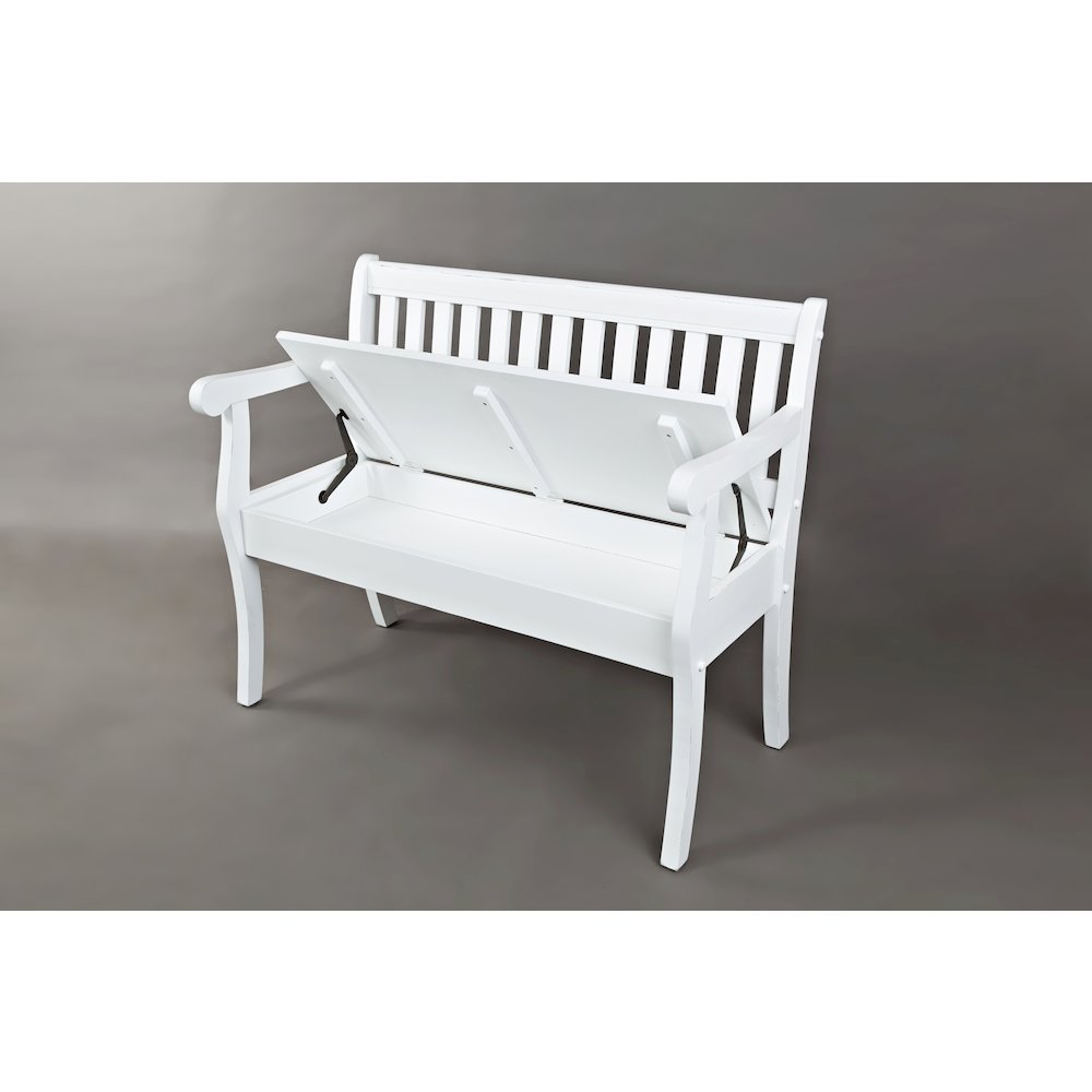 Artisan's Craft 42" Rustic Farmhouse Distressed Solid Wood Storage Bench. Picture 5