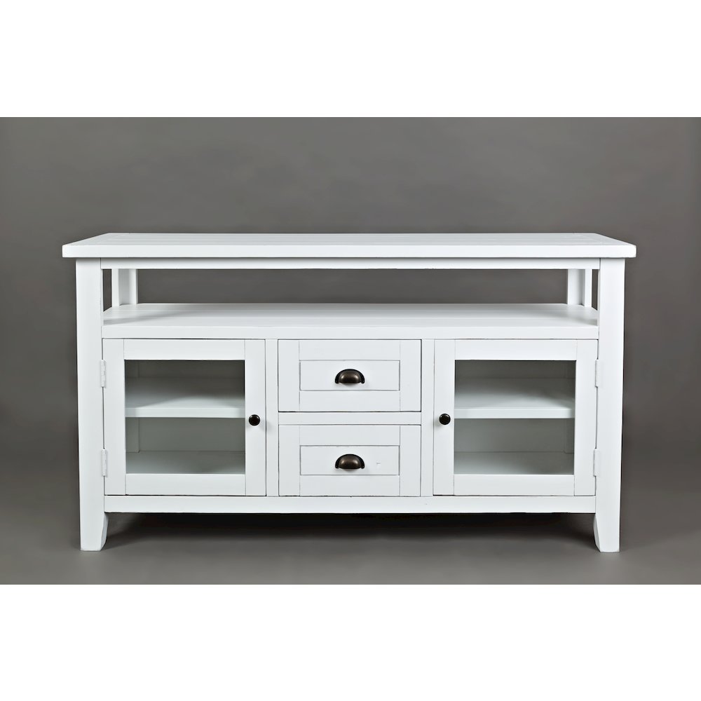 70" Rustic Farmhouse Solid Wood Distressed Media Console TV Stand. Picture 1