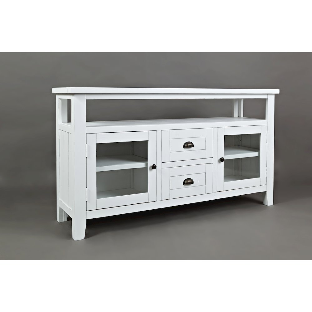 70" Rustic Farmhouse Solid Wood Distressed Media Console TV Stand. Picture 3