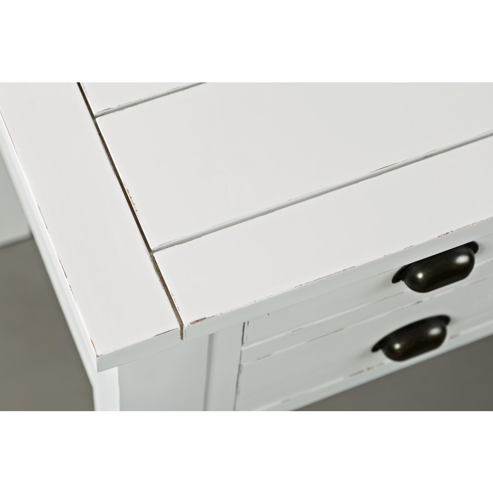 Artisan's Craft Rustic Farmhouse Distressed Solid Wood 5-Drawer Desk. Picture 6