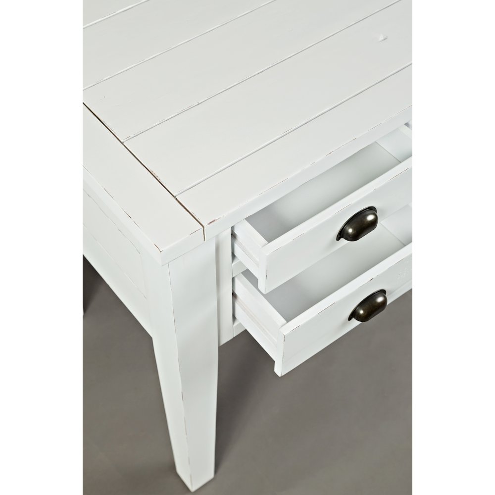 Artisan's Craft Rustic Farmhouse Distressed Solid Wood 5-Drawer Desk. Picture 5