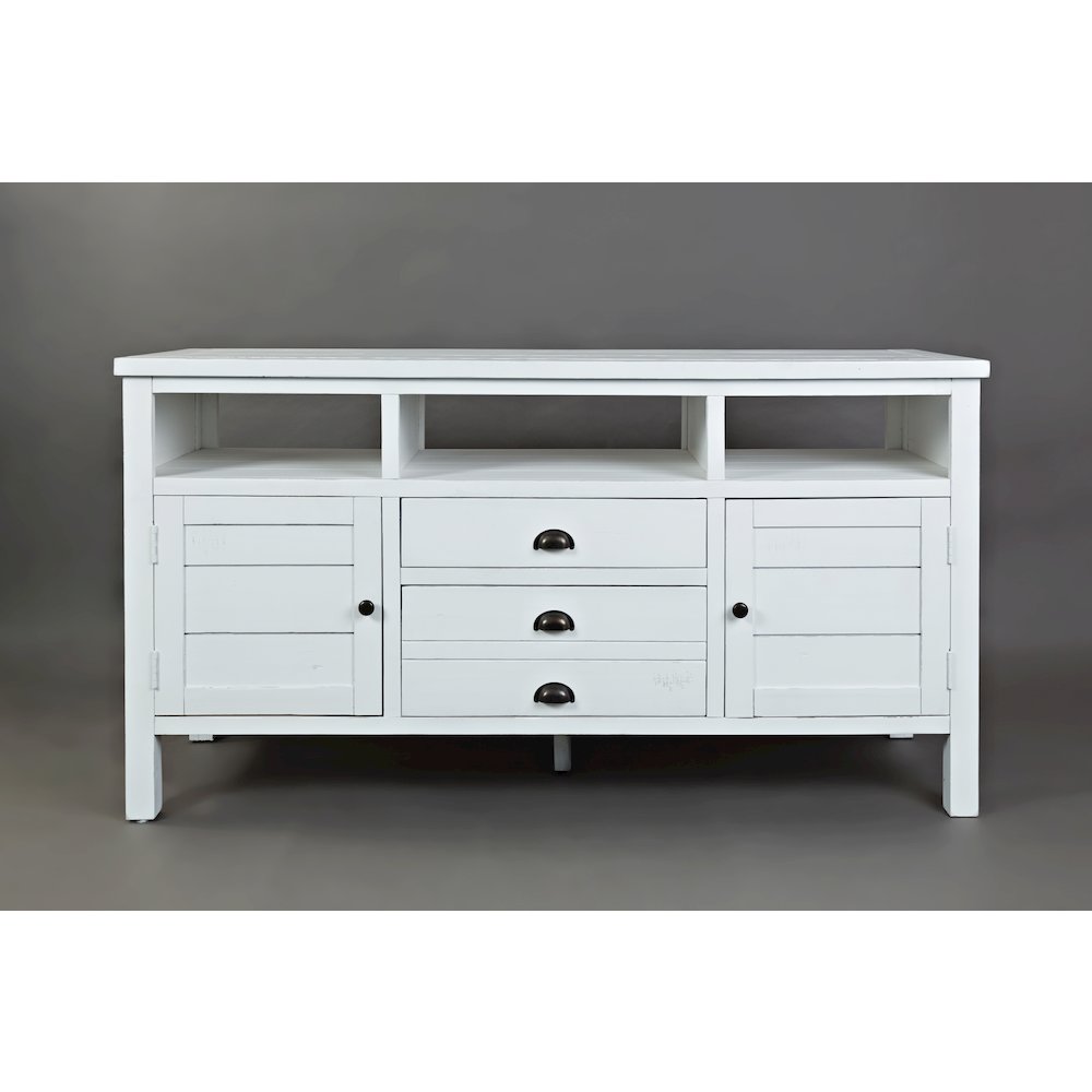60" Rustic Farmhouse Solid Wood Distressed Media Console TV Stand. Picture 1