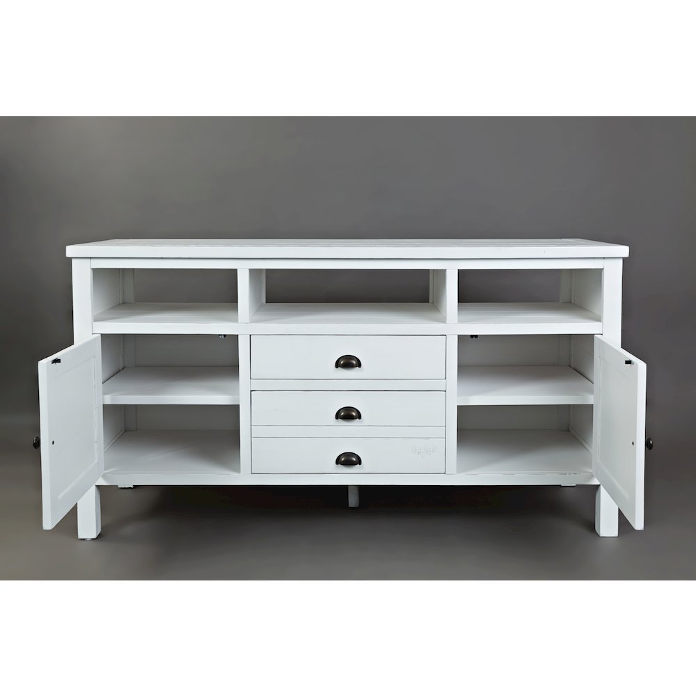 60" Rustic Farmhouse Solid Wood Distressed Media Console TV Stand. Picture 6