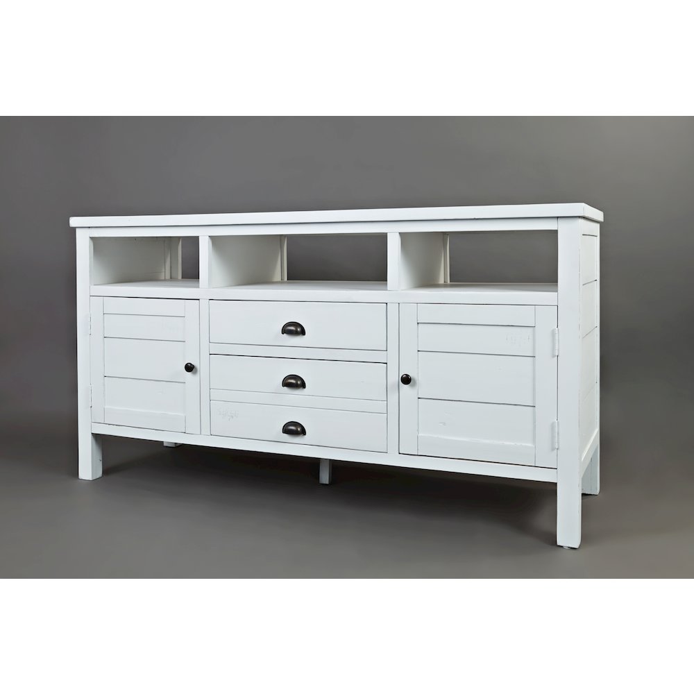 60" Rustic Farmhouse Solid Wood Distressed Media Console TV Stand. Picture 2