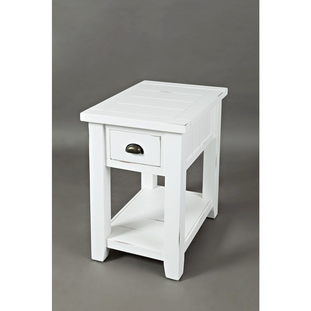 Artisan's Craft Rustic Farmhouse Distressed Solid Wood Chairside Table. Picture 2