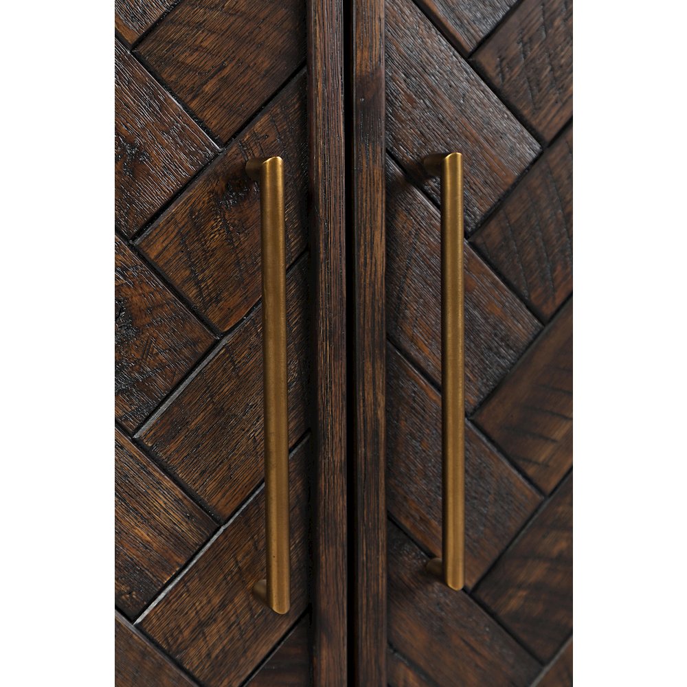 Gramercy Mid-Century Modern Chevron Two Door 40" Accent Chest. Picture 6