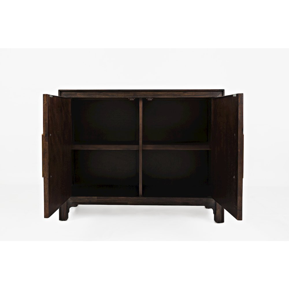 Gramercy Mid-Century Modern Chevron Two Door 40" Accent Chest. Picture 7