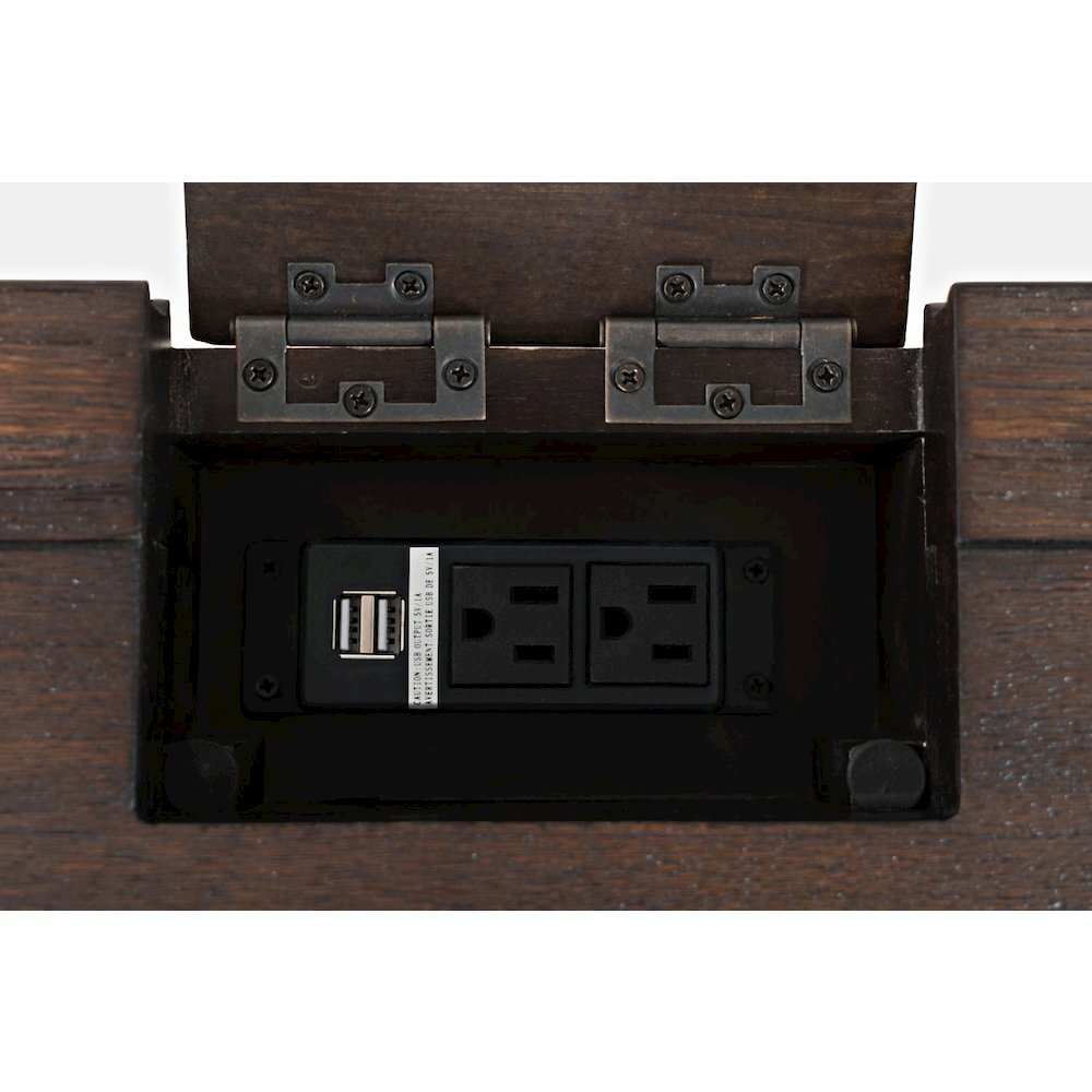 Gramercy Mid-Century Modern Chevron Three Drawer USB Charging Desk. Picture 6
