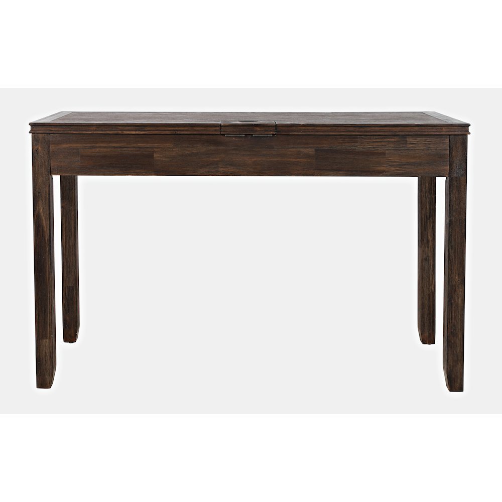 Gramercy Mid-Century Modern Chevron Three Drawer USB Charging Desk. Picture 8