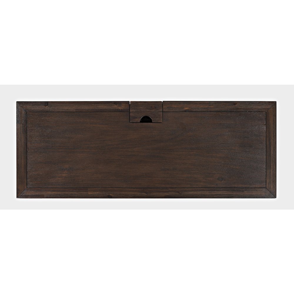 Gramercy Mid-Century Modern Chevron Three Drawer USB Charging Desk. Picture 7