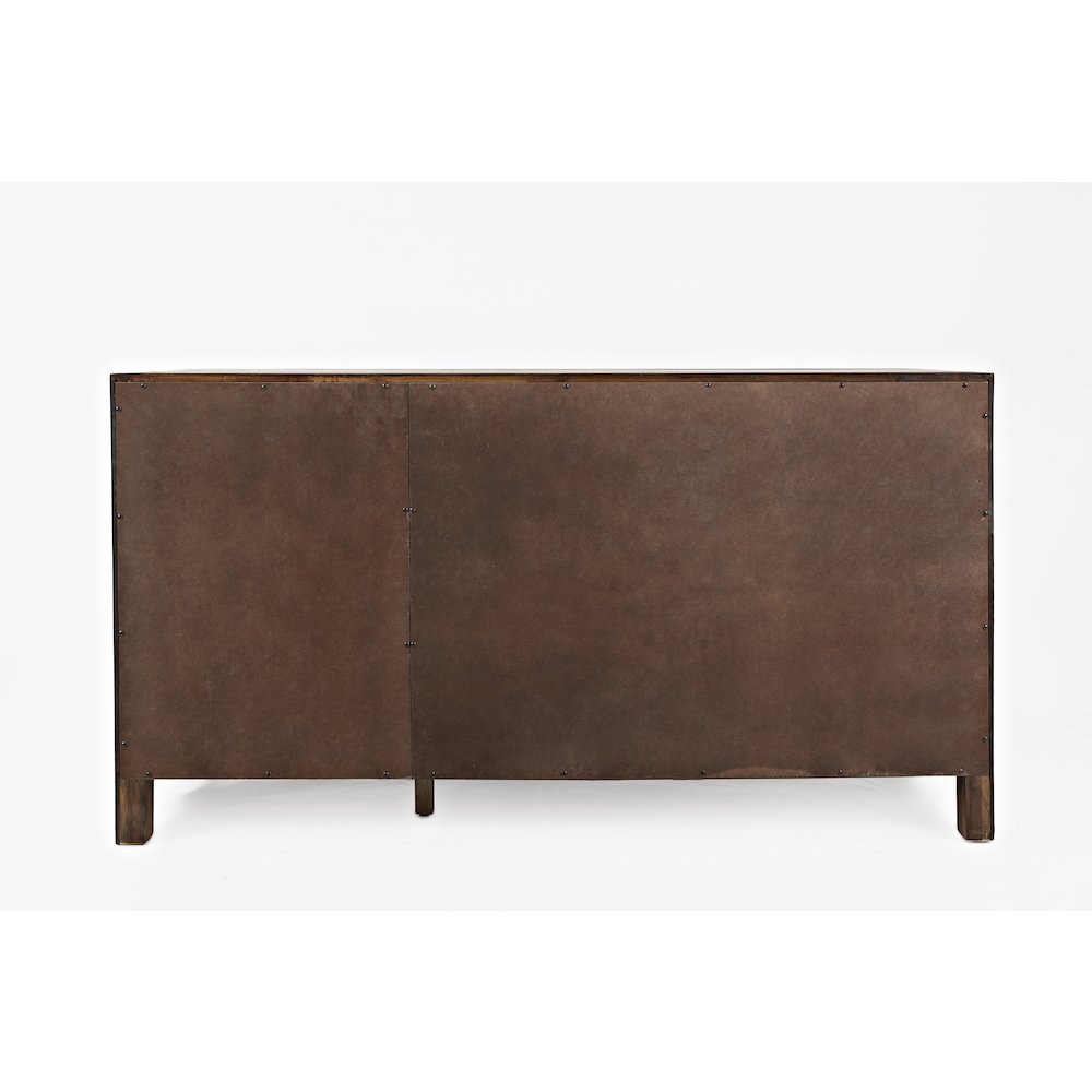 Gramercy Mid-Century Modern Chevron Three Door 60" Accent Cabinet. Picture 9