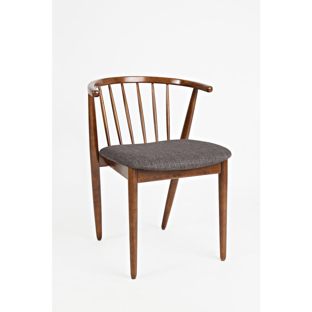 Denmark Upholstered Mid-Century Modern Curved Back Side Chair (Set of 2). Picture 3