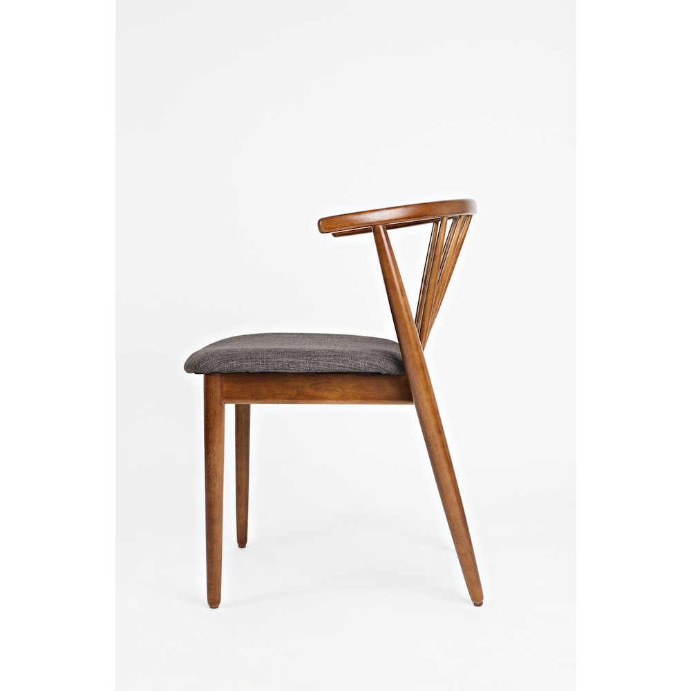 Denmark Upholstered Mid-Century Modern Curved Back Side Chair (Set of 2). Picture 6