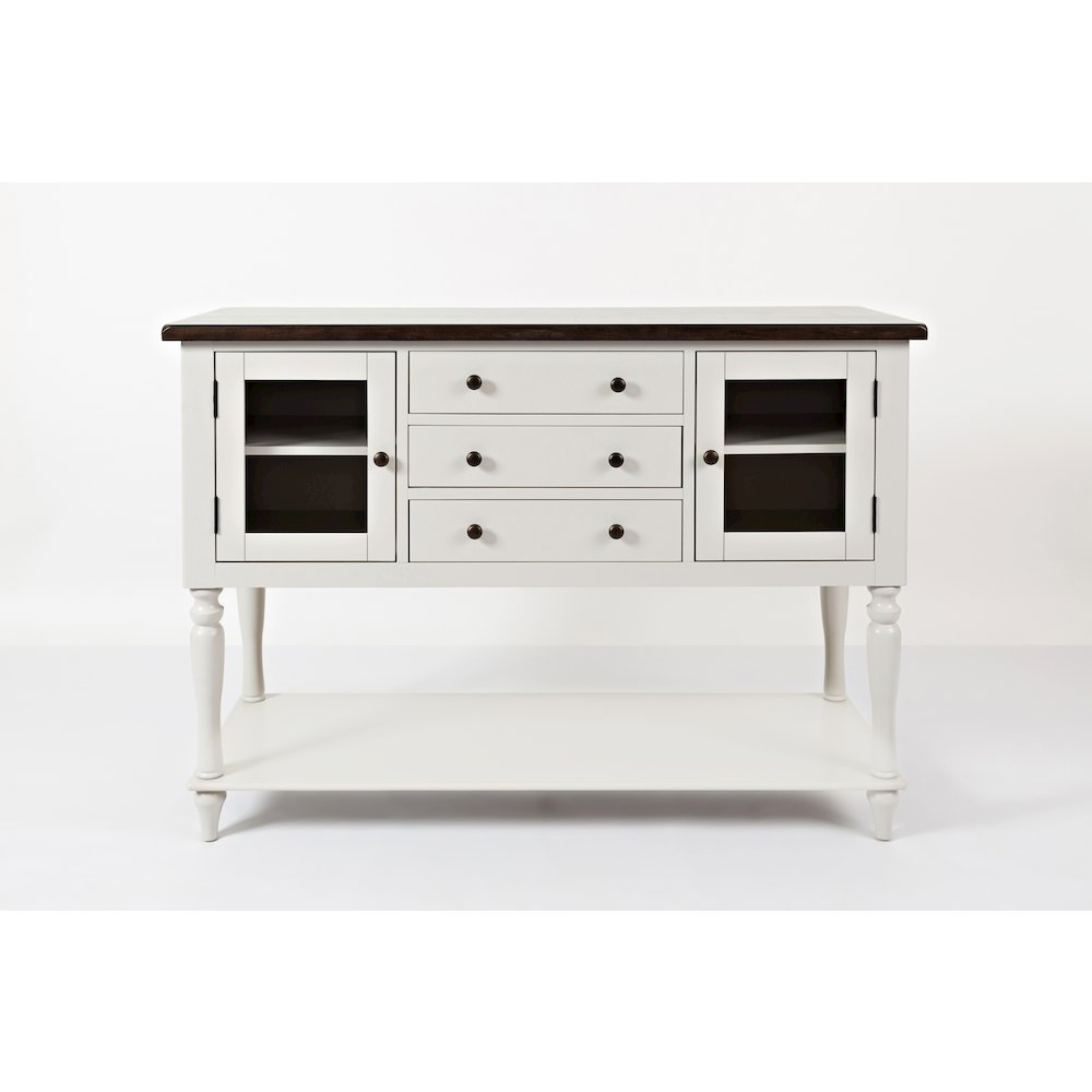 Orchard Park Farmhouse Solid Rubberwood Storage Cabinet Server. Picture 1