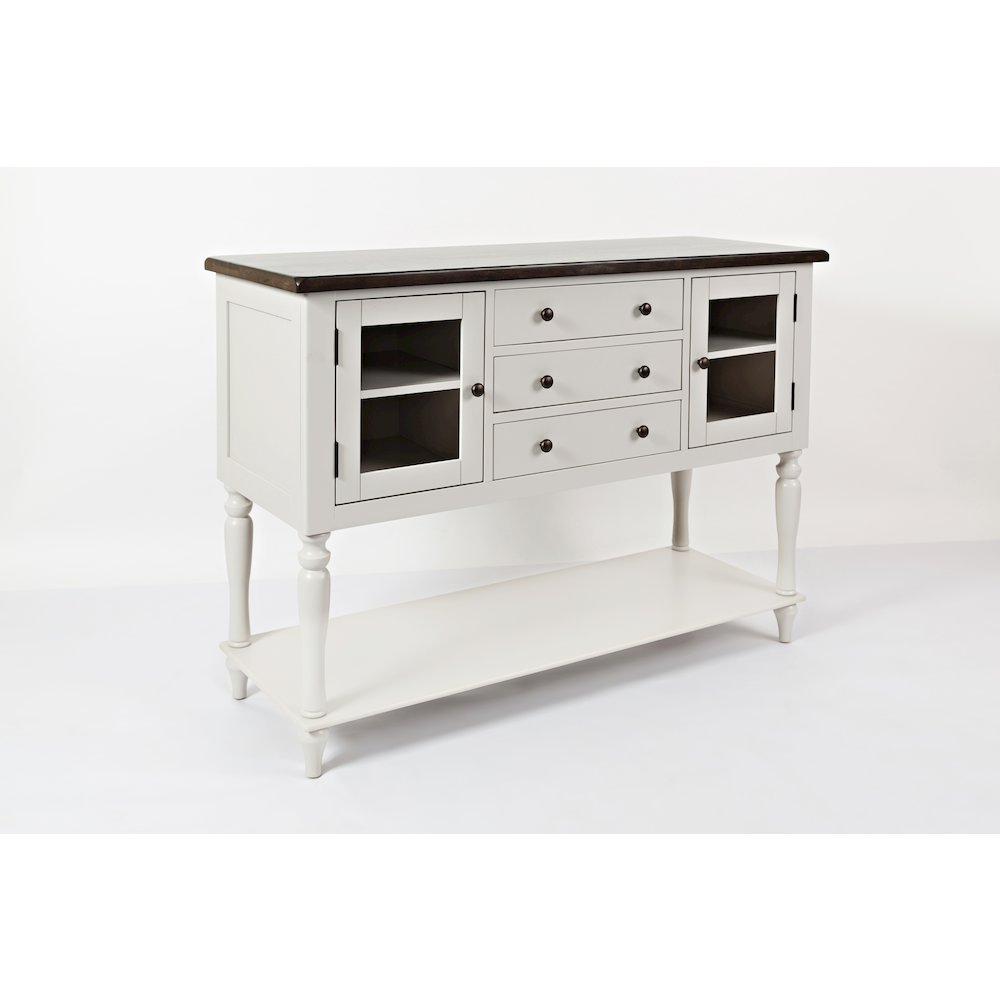 Orchard Park Farmhouse Solid Rubberwood Storage Cabinet Server. Picture 3
