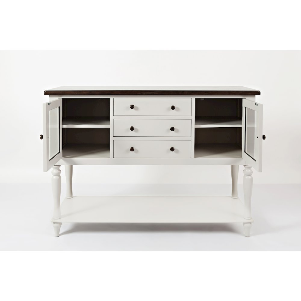 Orchard Park Farmhouse Solid Rubberwood Storage Cabinet Server. Picture 6