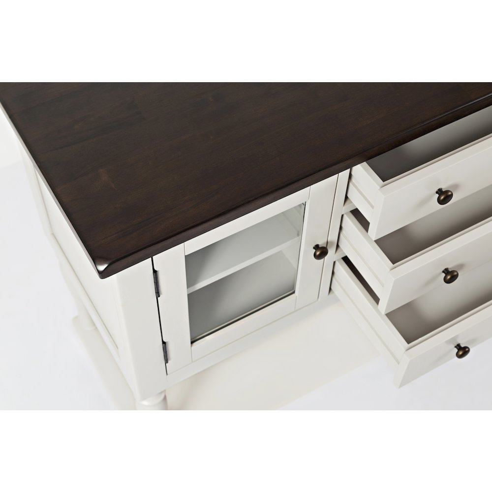 Orchard Park Farmhouse Solid Rubberwood Storage Cabinet Server. Picture 5