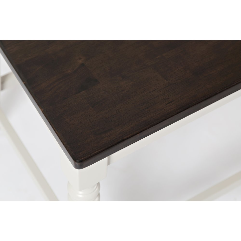 Orchard Park Farmhouse Solid Rubberwood 48" Slatback Counter Height Bench. Picture 4