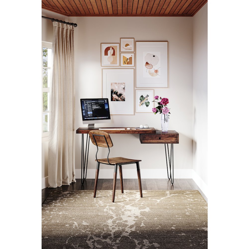 Nature's Edge Solid Acacia Desk with Drawer. Picture 9