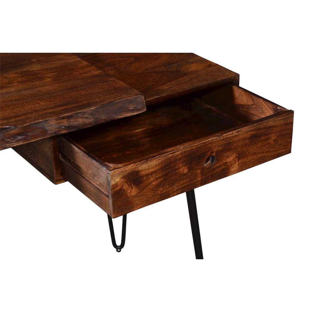 Nature's Edge Solid Acacia Desk with Drawer. Picture 4