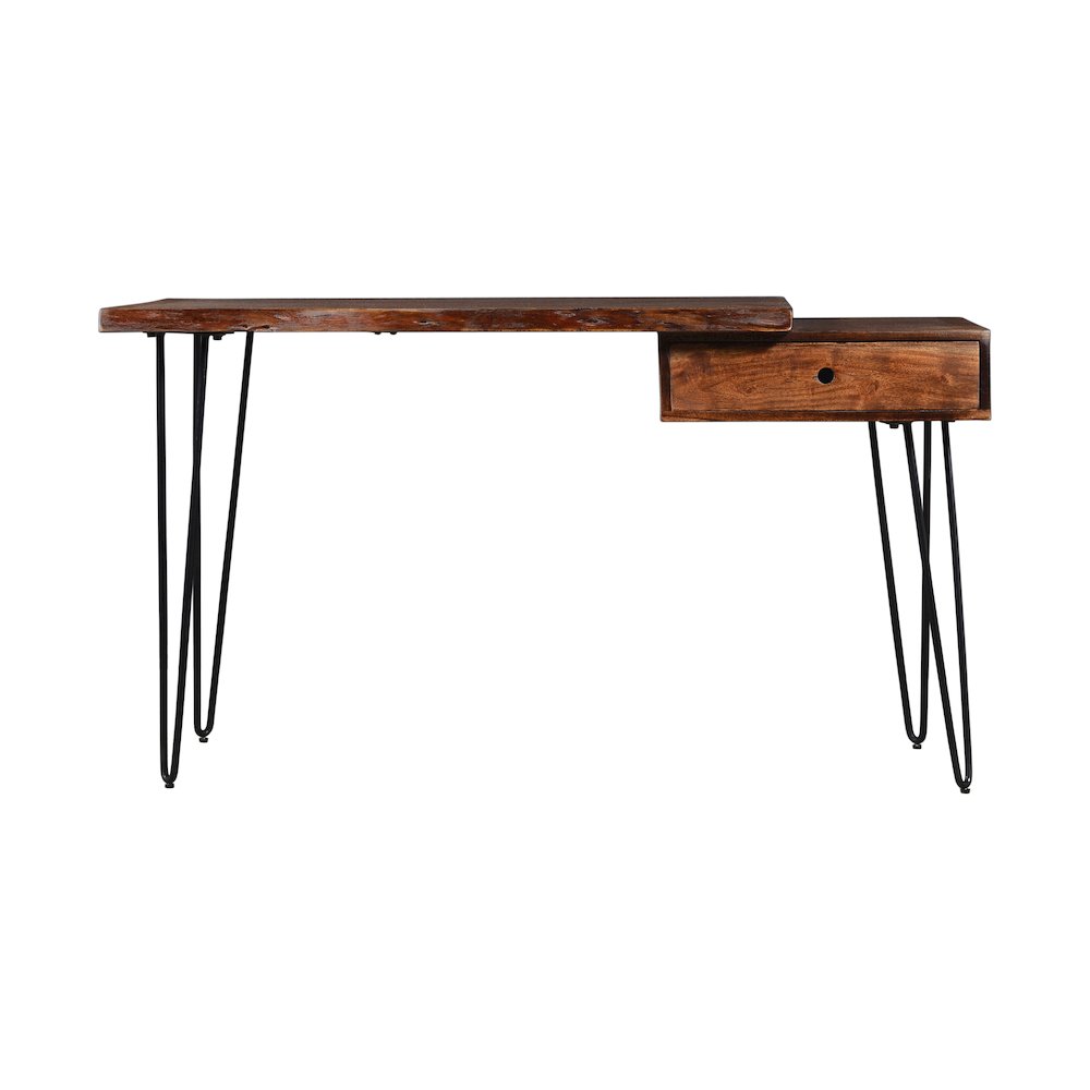 Nature's Edge Solid Acacia Desk with Drawer. Picture 1