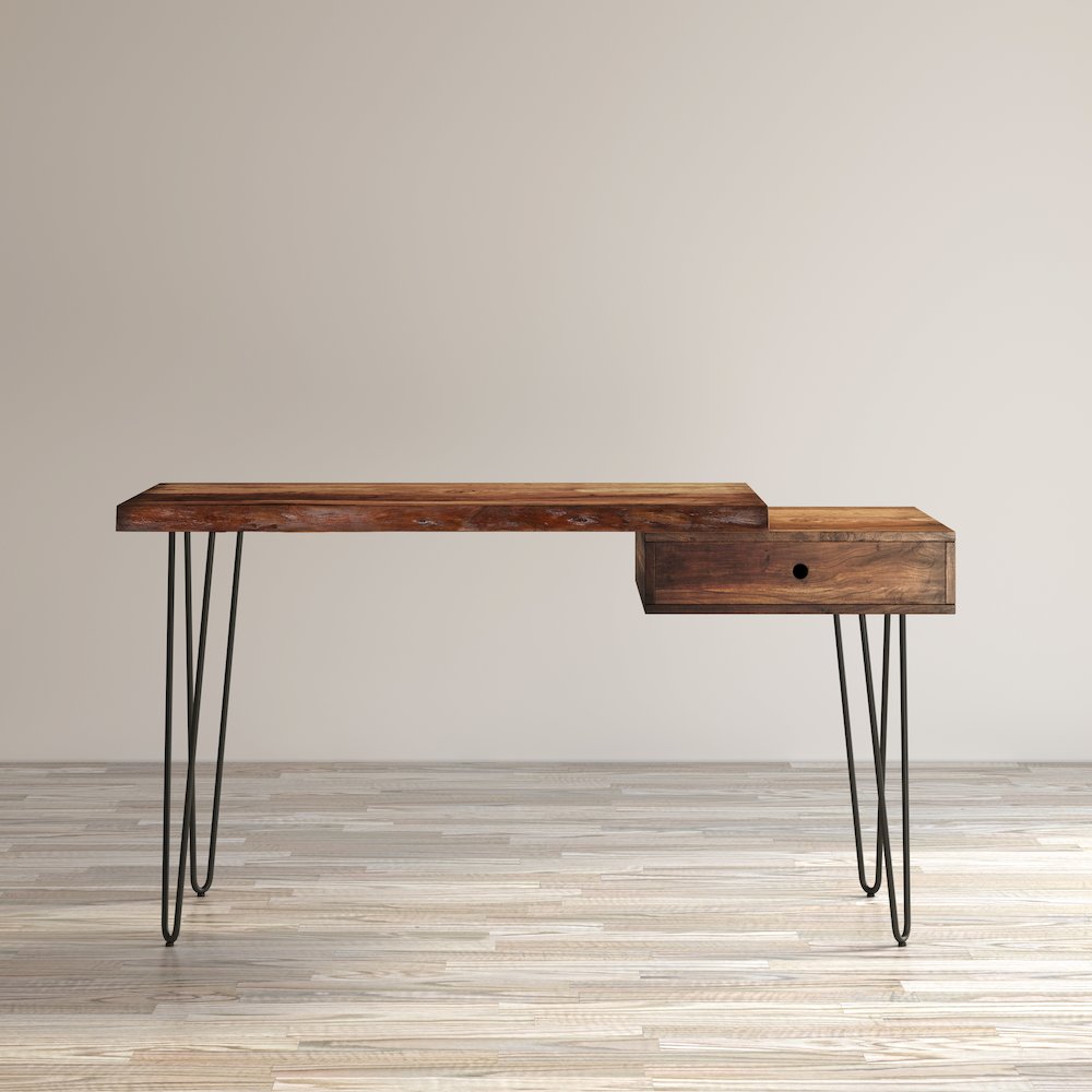 Nature's Edge Solid Acacia Desk with Drawer. Picture 10