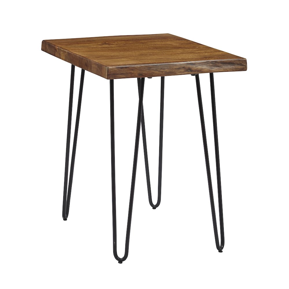 Nature's Edge Solid Acacia Chairside Table. Picture 1