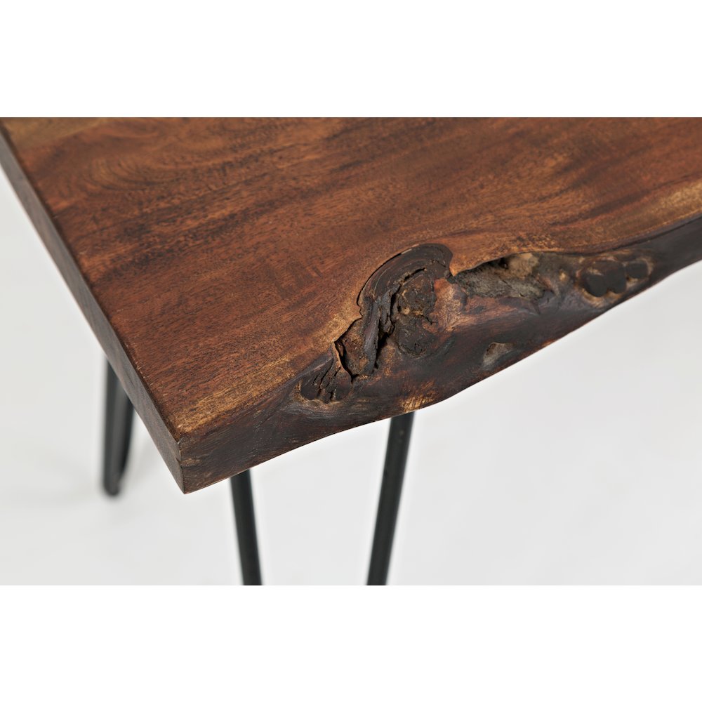 Nature's Edge 48'' Modern Solid Wood Live Edge Bench. Picture 4