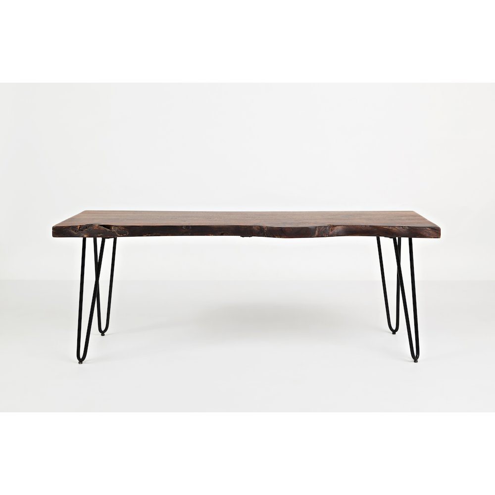 Nature's Edge 48'' Modern Solid Wood Live Edge Bench. Picture 1