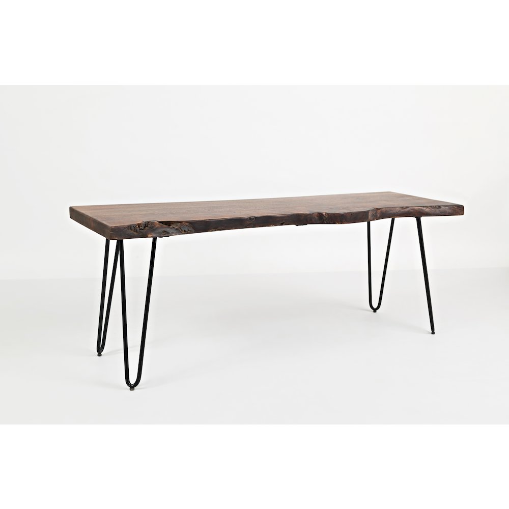 Nature's Edge 48'' Modern Solid Wood Live Edge Bench. Picture 3