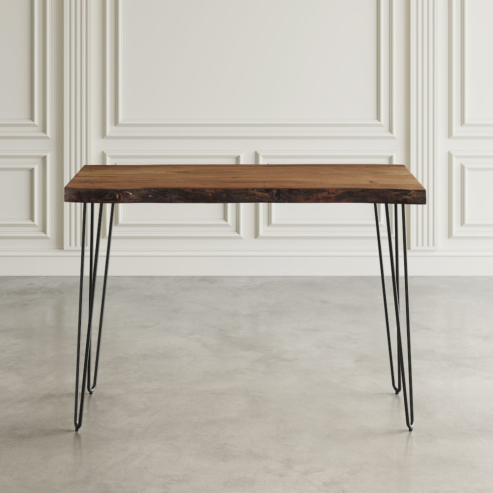 Nature's Edge 52'' Modern Solid Wood Live Edge Counter Height Dining Table. Picture 7